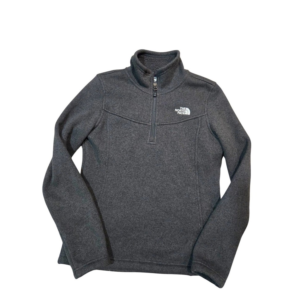 The North Face Women's 1/2 Zip Fleece Long Sleeve Activewear Jacket‎ Dark Gray S